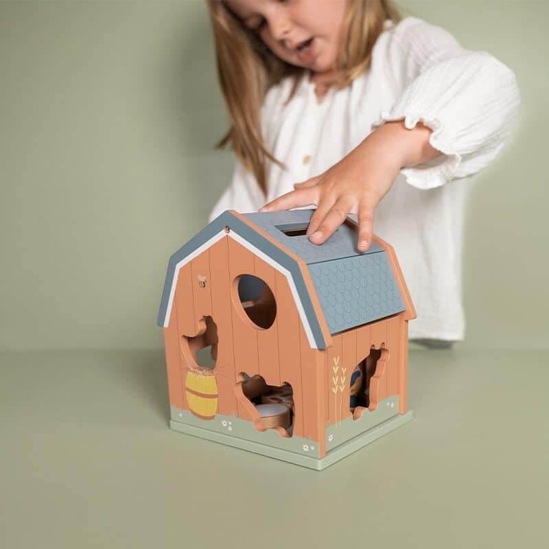 Cubo de Encaixe de formas – Little Farm | Little Dutch - Mini-Me - Baby & Kids Store
