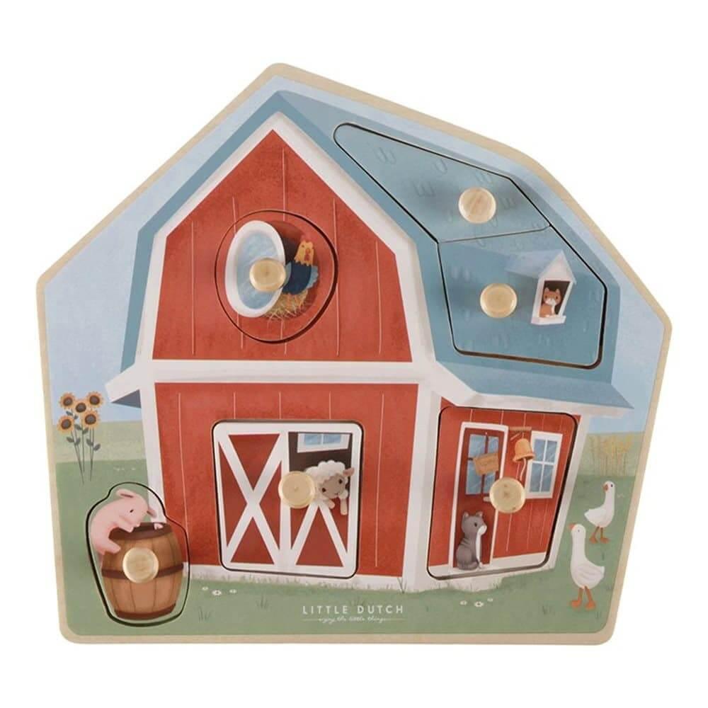 Puzzle de Encaixe em madeira - Little Farm | Little Dutch - Mini-Me - Baby & Kids Store