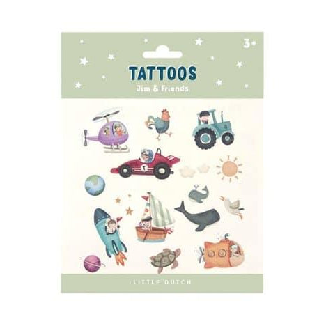 Tatuagens temporárias Jim & Friends | Little Dutch - Mini-Me - Baby & Kids Store