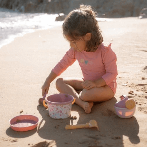 Conjunto de Praia 5 Peças – Pink Flowers – Little Dutch - Mini-Me - Baby & Kids Store