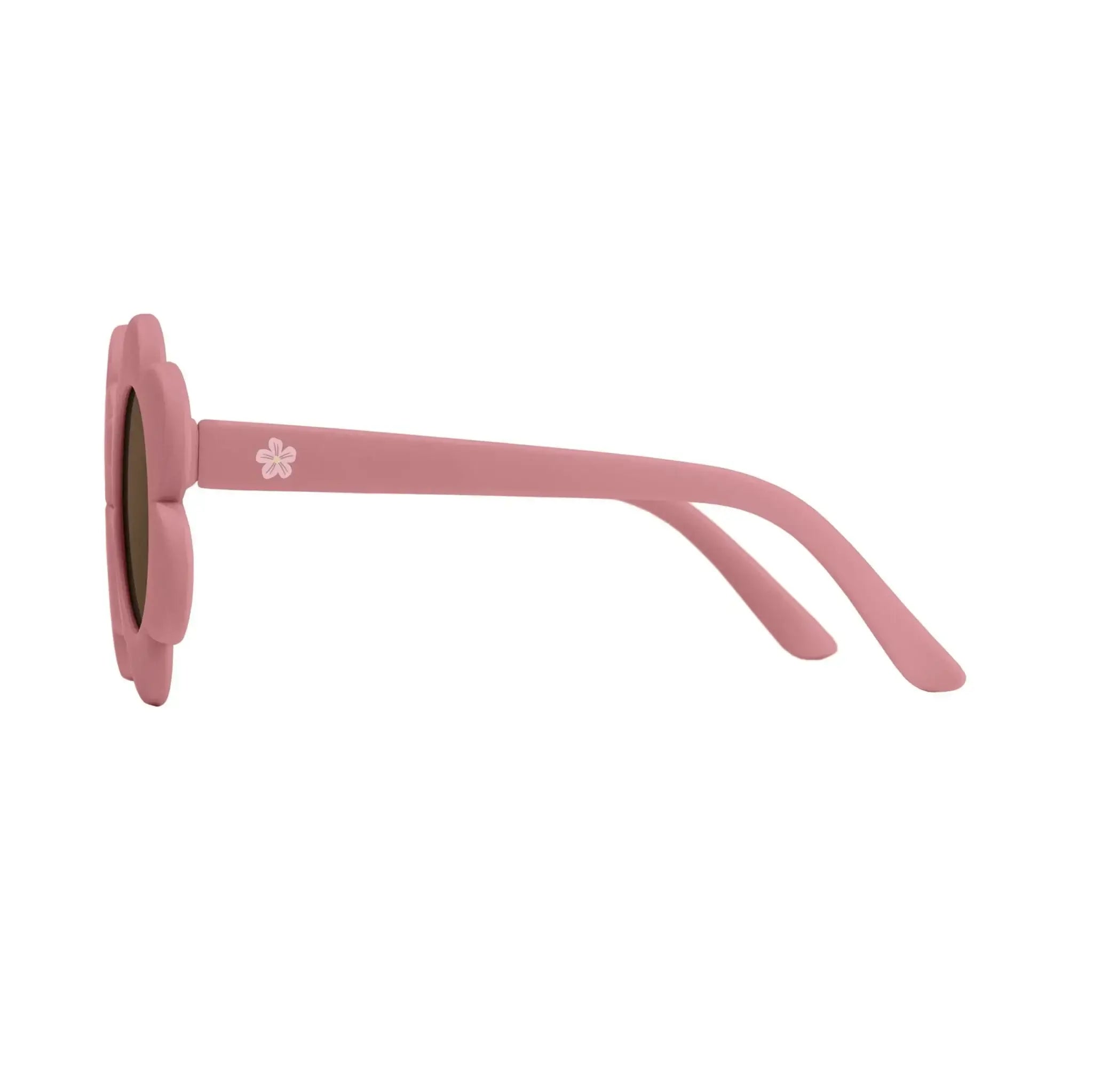 Óculos de sol de criança Flower Pink da Little Dutch com design em forma de flor e proteção UV400.
