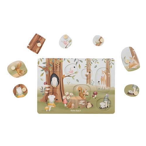 Puzzle de Encaixe Sonoro - Forest Friends | Little Dutch - Mini-Me - Baby & Kids Store