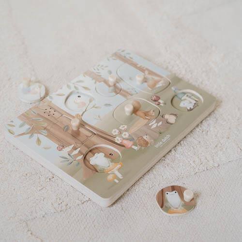 Puzzle de Encaixe Sonoro - Forest Friends | Little Dutch - Mini-Me - Baby & Kids Store