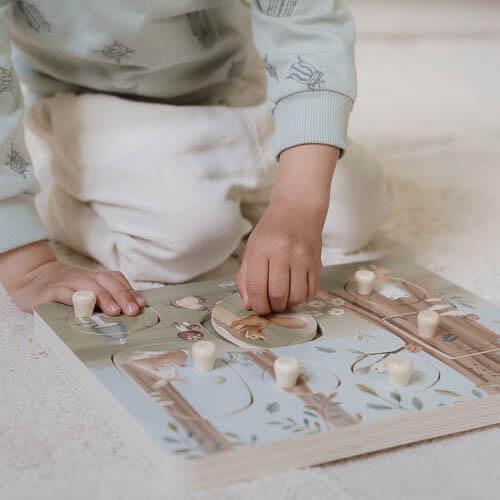 Puzzle de Encaixe Sonoro - Forest Friends | Little Dutch - Mini-Me - Baby & Kids Store