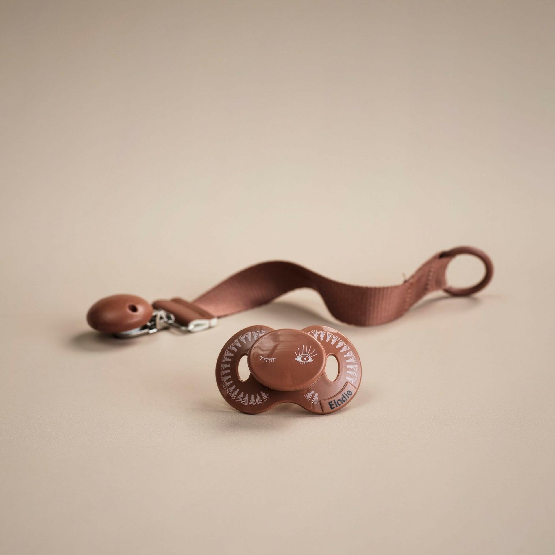 Prendedor de chucha madeira - Burned Clay - Mini-Me - Baby & Kids Store