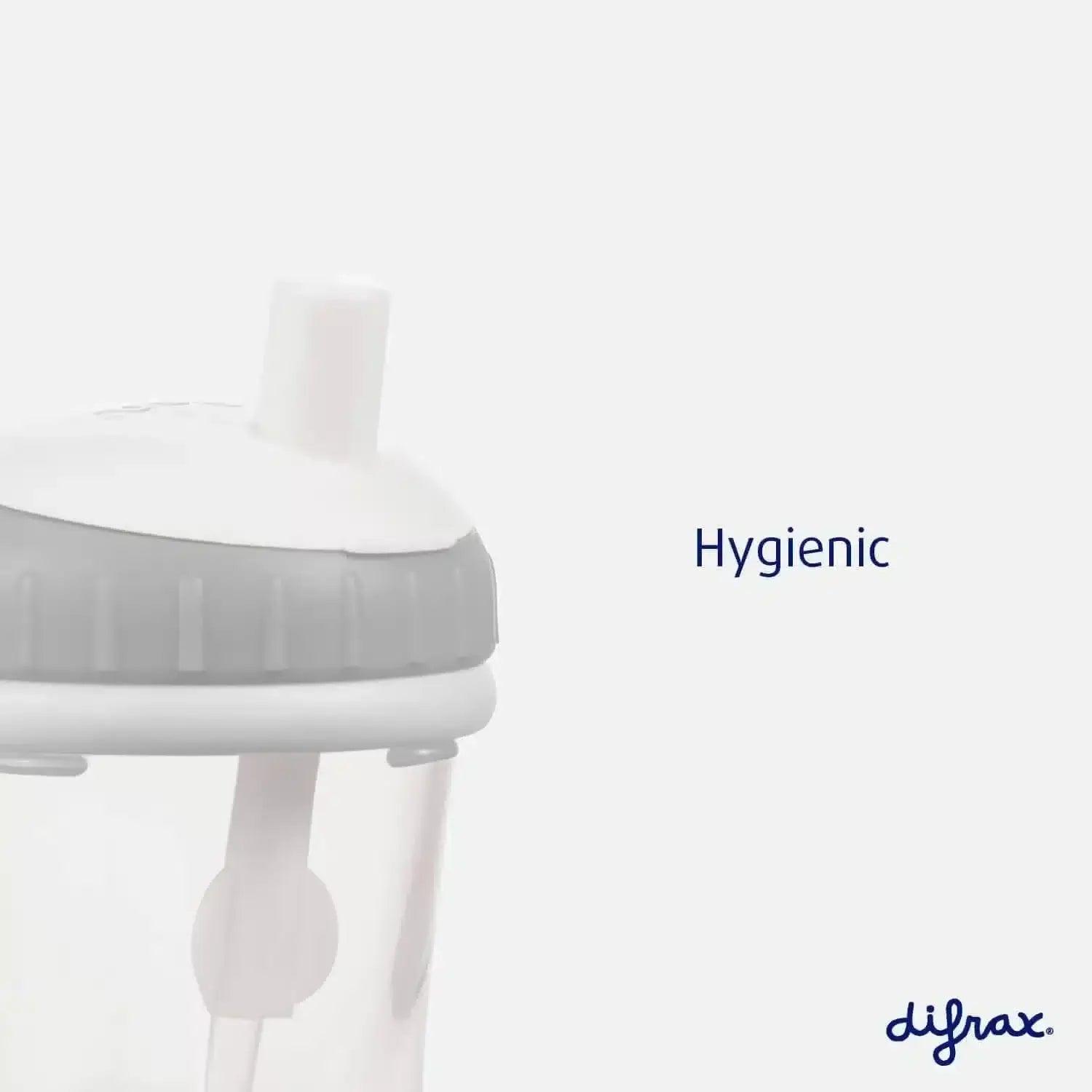 Copo com Palhinha Anti Gotas 250ml - black | DIFRAX - Mini-Me - Baby & Kids Store