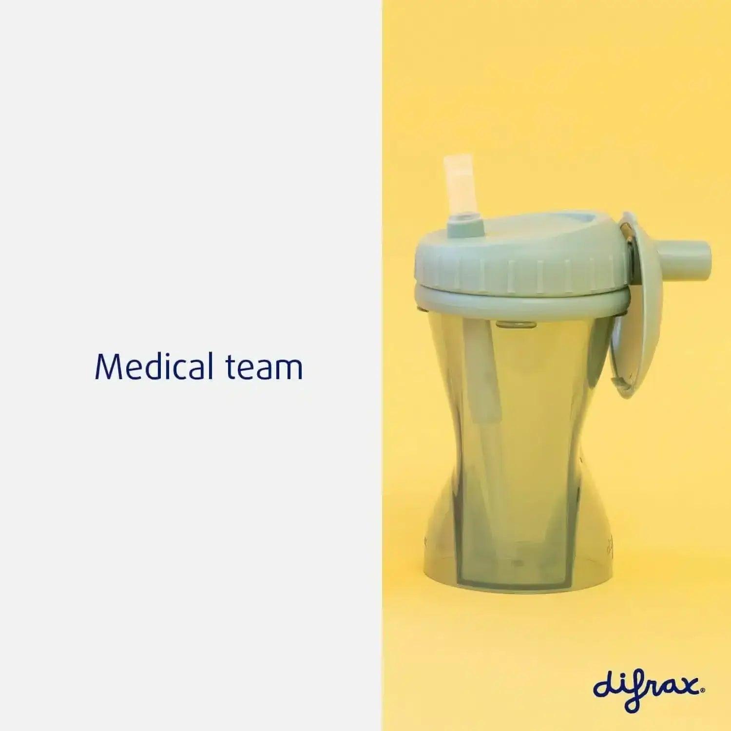 Copo com Palhinha Anti Gotas 250ml - black | DIFRAX - Mini-Me - Baby & Kids Store