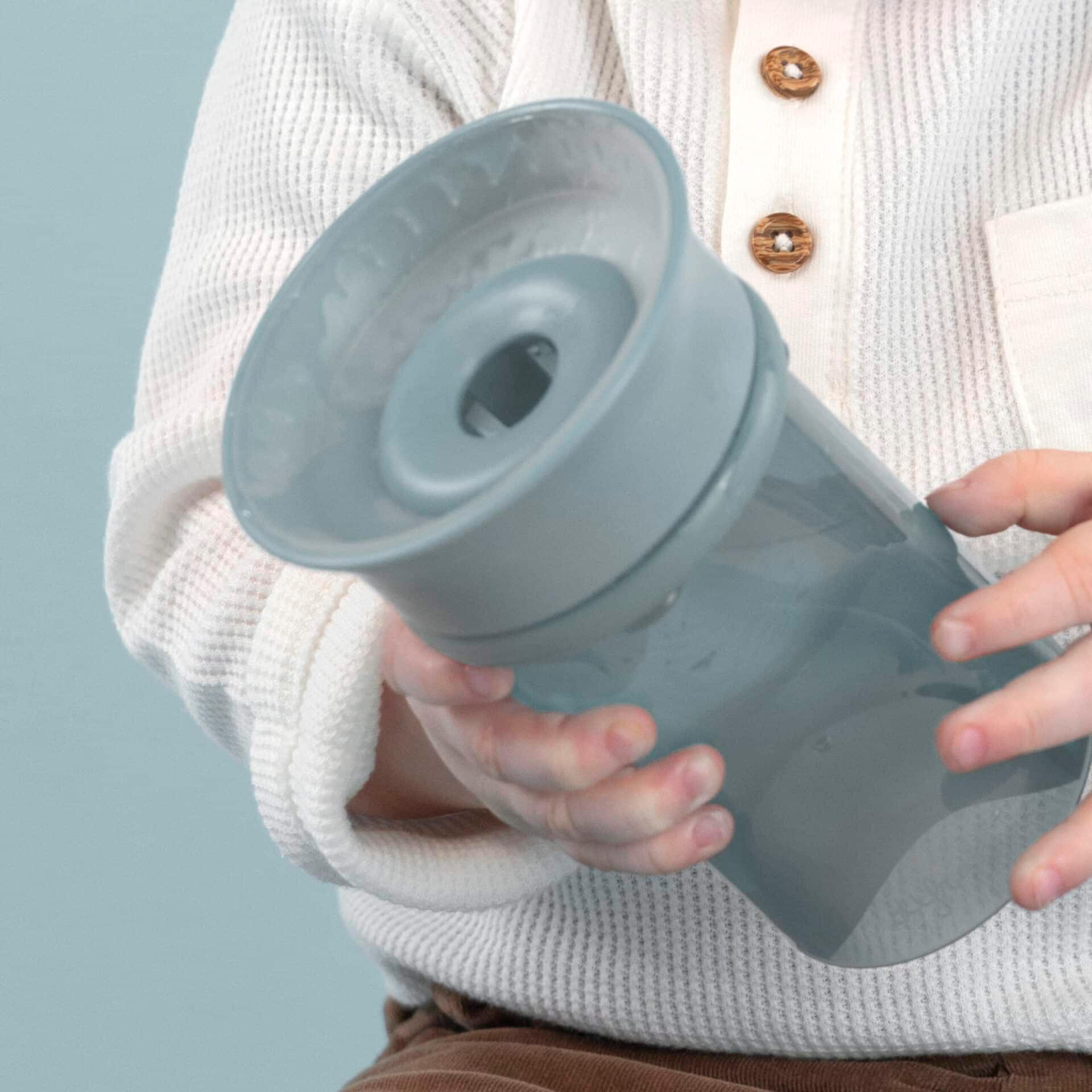 Copo de aprendizagem 360 - cinza | DIFRAX - Mini-Me - Baby & Kids Store