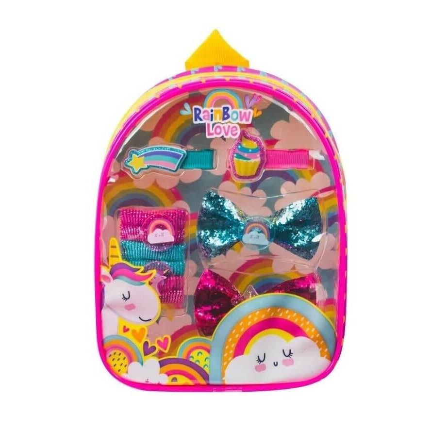 Mochila com Acessorios para o Cabelo - Rainbow Love - Mini-Me - Baby & Kids Store