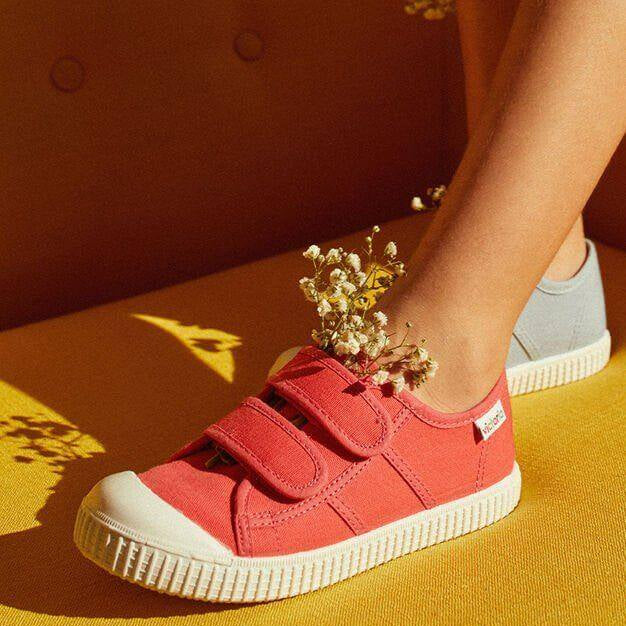 Sapatilhas Victoria com Velcro - Rosa dalia - Mini-Me - Baby & Kids Store