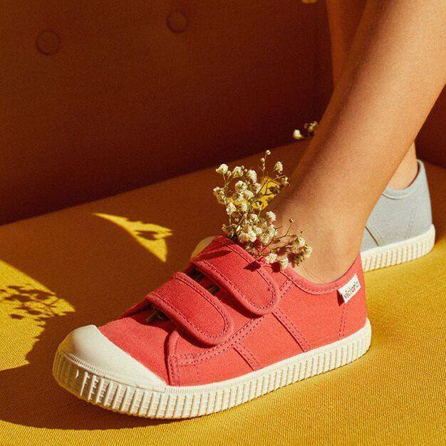 Sapatilhas Victoria com Velcro - Rosa dalia - Mini-Me - Baby & Kids Store