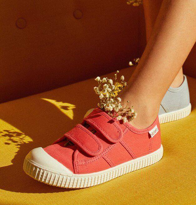 Sapatilhas Victoria com Velcro - Rosa dalia - Mini-Me - Baby & Kids Store