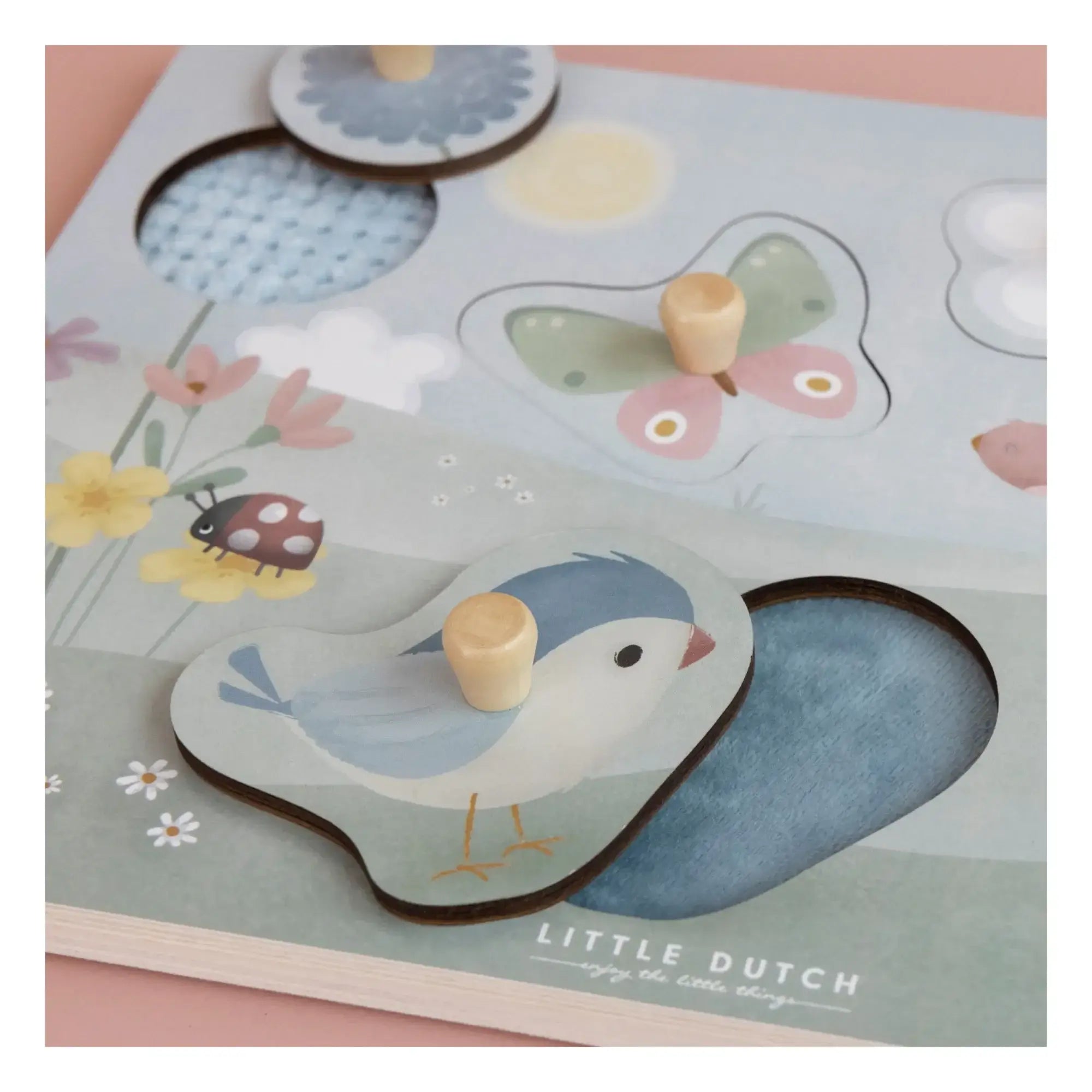 Puzzle de Encaixe em madeira - Flowers & Butterflies | Little Dutch - Mini-Me - Baby & Kids Store