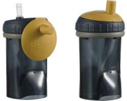 Copo com Palhinha Anti Gotas 250ml - black | DIFRAX - Mini-Me - Baby & Kids Store