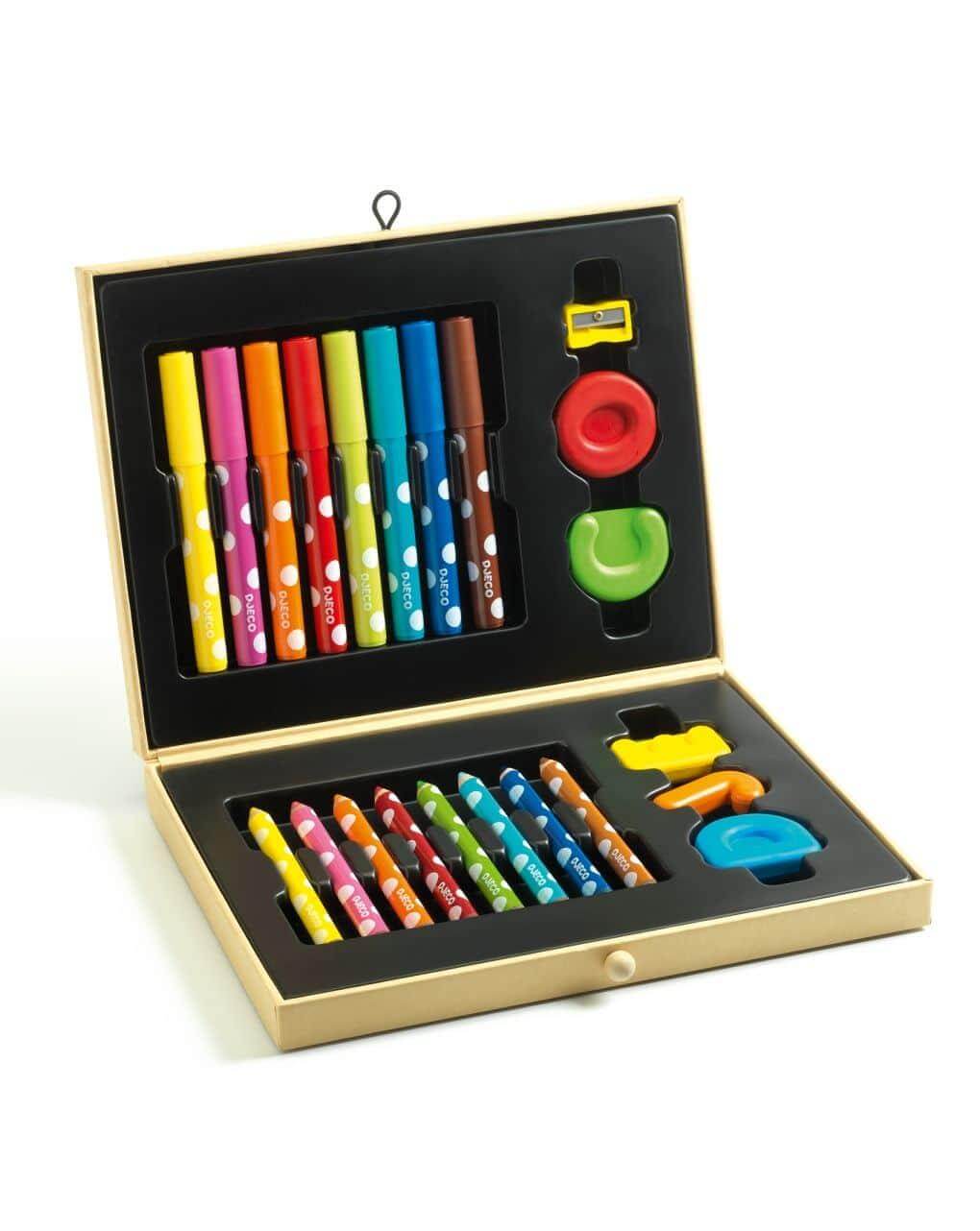 Caixa de pinturas pequena (lápis e canetas) - Djeco - Mini-Me - Baby & Kids Store