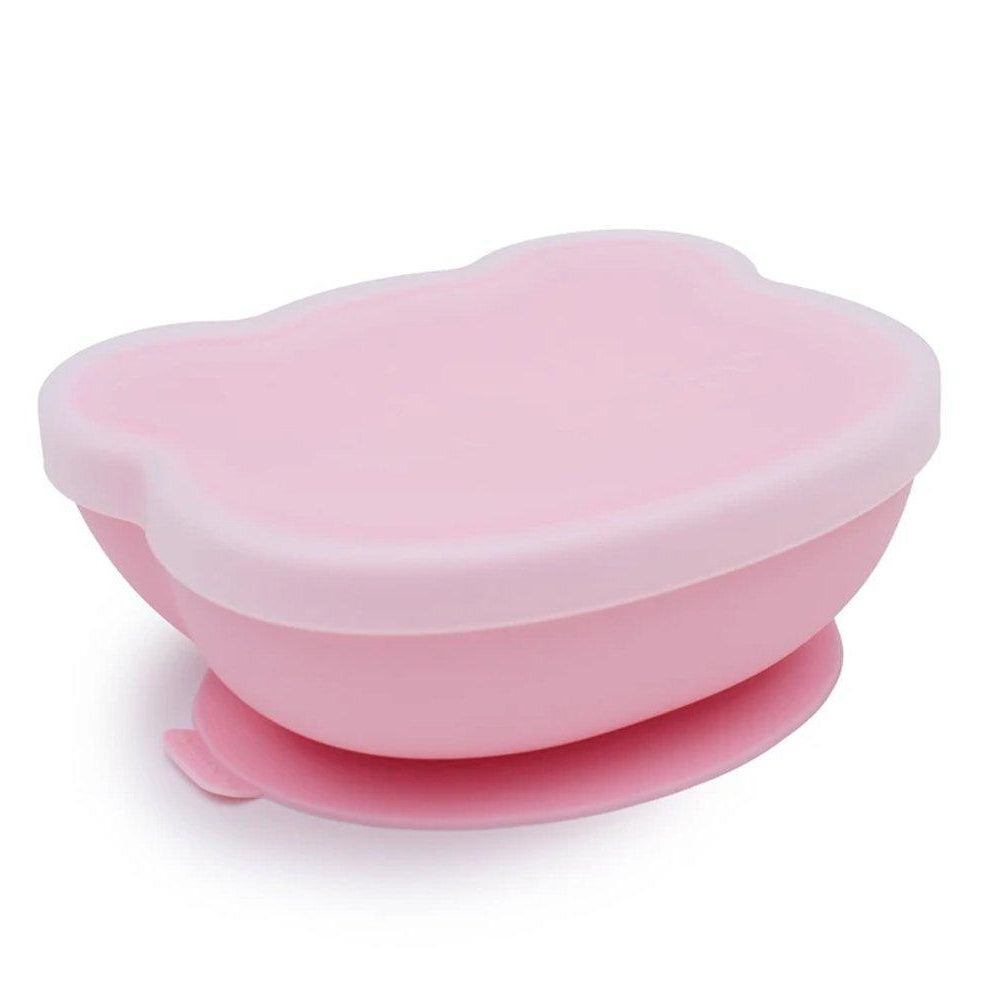 Taça com ventosa e tampa urso - rosa pastel | We Might Be Tiny - Mini-Me - Baby & Kids Store