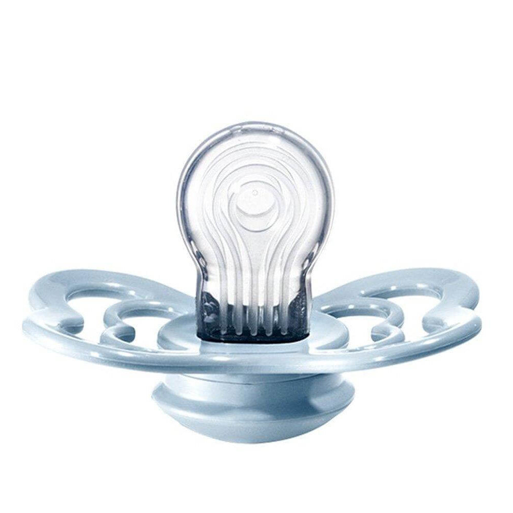 Pack 2 chupetas silicone BIBS Supreme “Iron/Baby Blue” 0-6m - Mini-Me - Baby & Kids Store