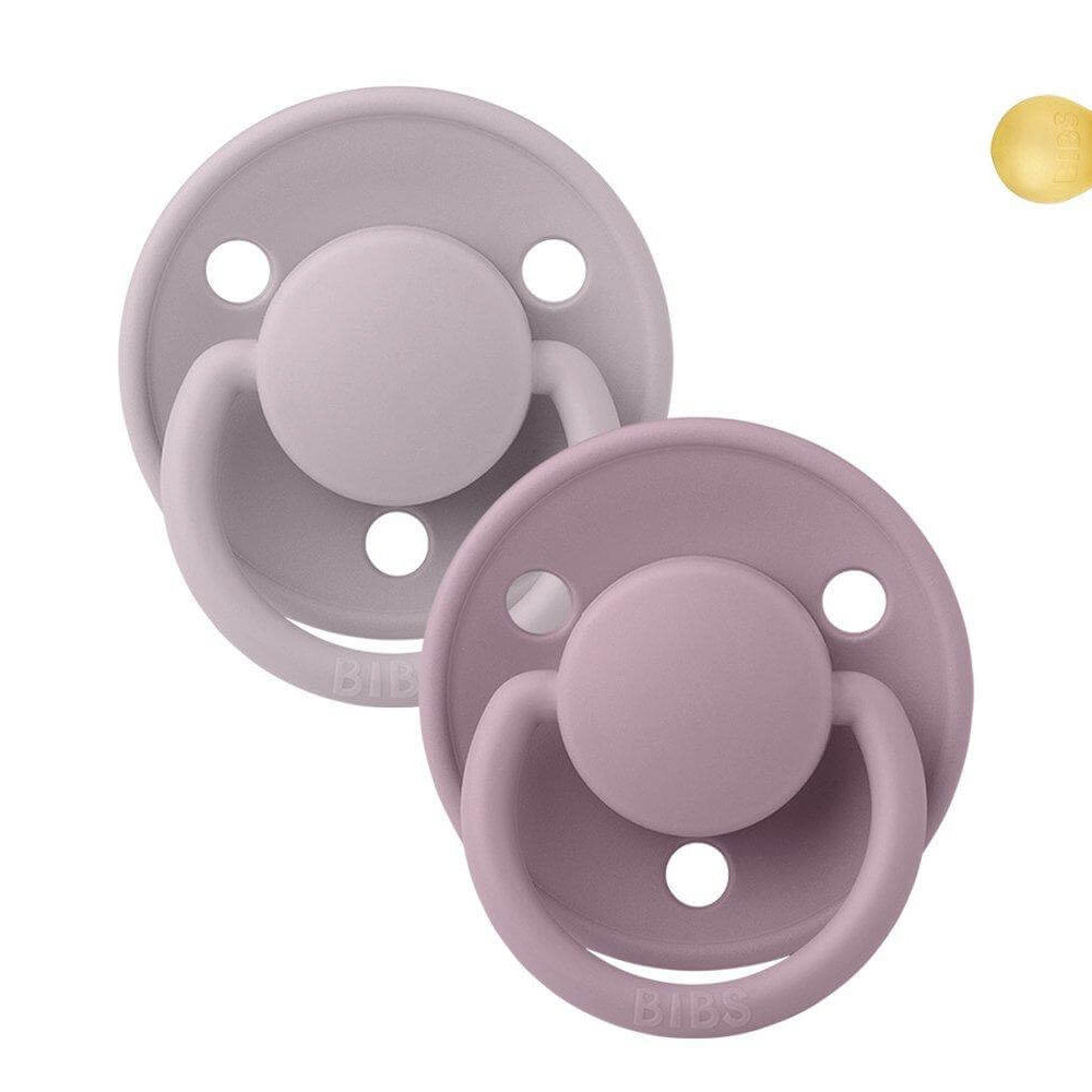 2 chupetas BIBS De Lux látex "Lilac/heather" - Mini-Me - Baby & Kids Store
