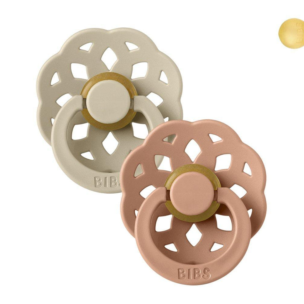 Pack 2 Chupetas BIBS boheme - Vanilla/Peach - Mini-Me - Baby & Kids Store