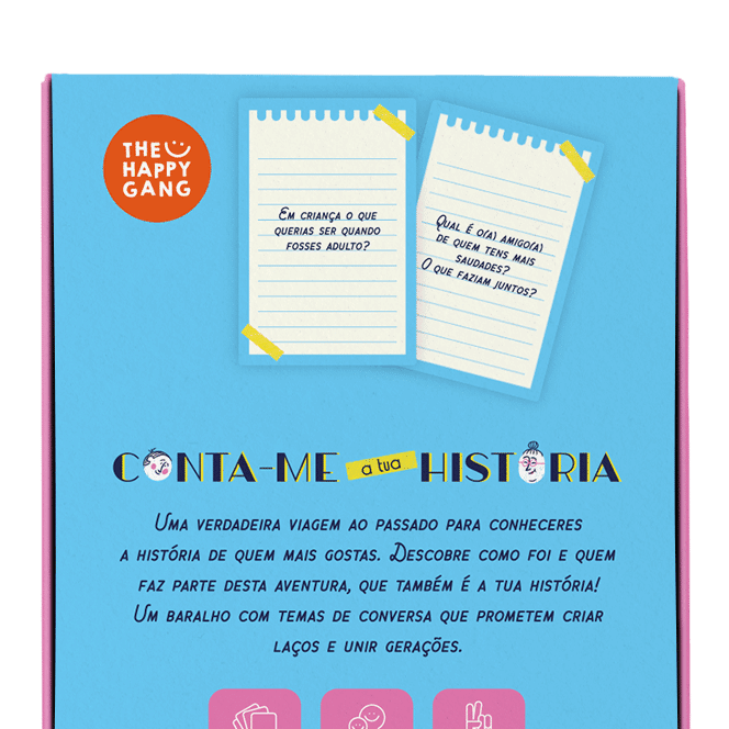 Desbloqueadores de Conversas – Conta-me a tua História | The Happy Gang - Mini-Me - Baby & Kids Store