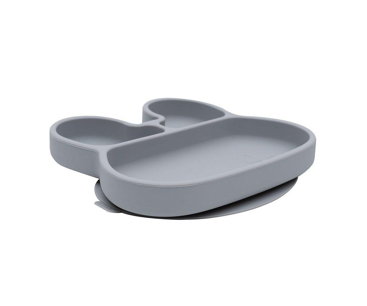Prato silicone com ventosa coelho - cinza | We Might Be Tiny - Mini-Me - Baby & Kids Store
