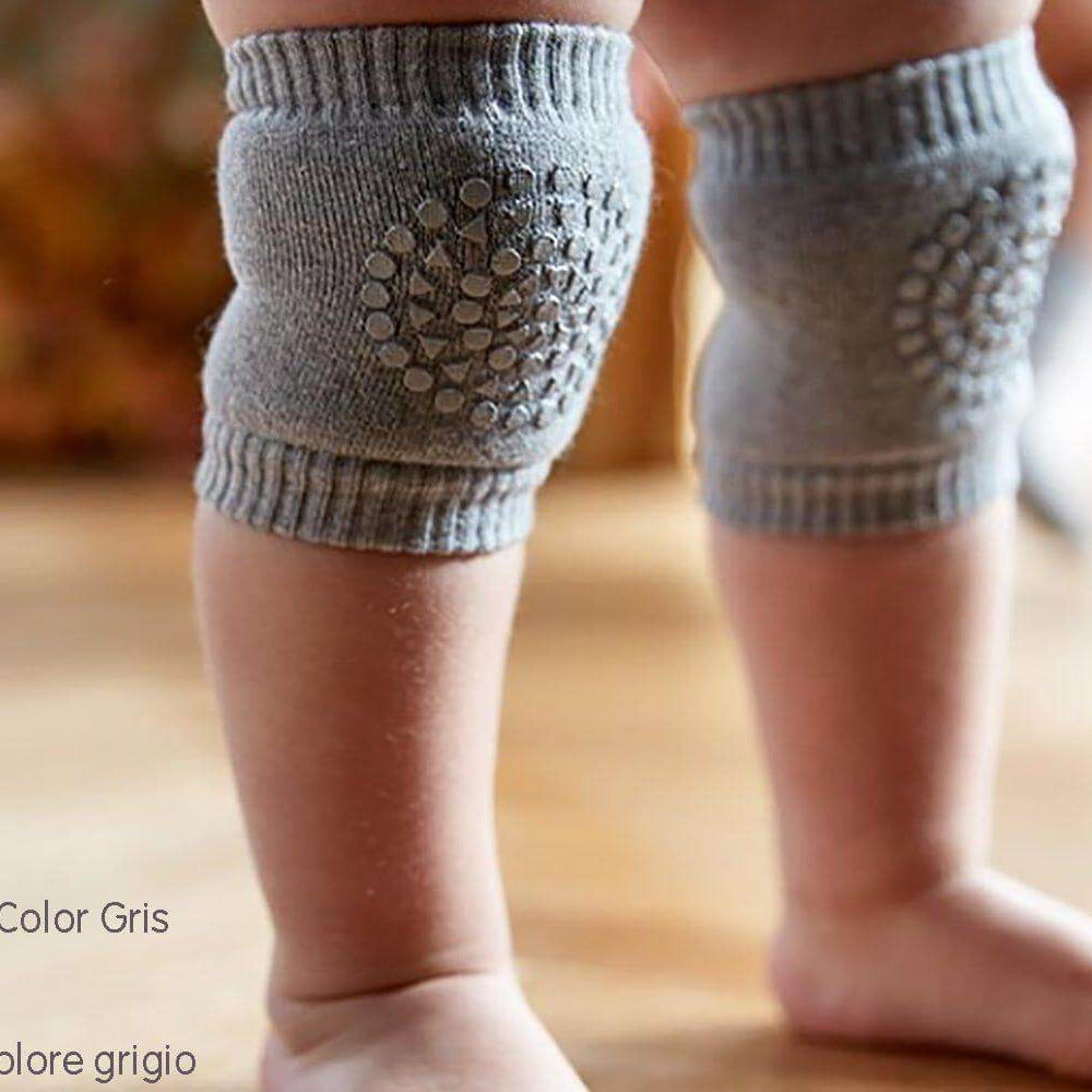 Joelheiras para gatinhar antiderrapantes - cinza | GobabyGo - Mini-Me - Baby & Kids Store