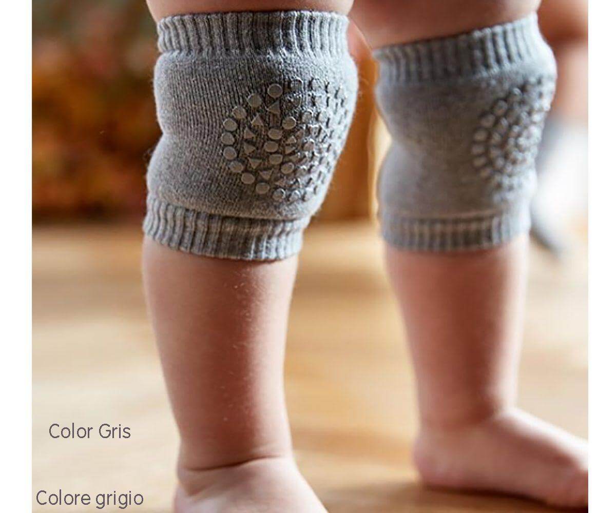 Joelheiras para gatinhar antiderrapantes - cinza | GobabyGo - Mini-Me - Baby & Kids Store