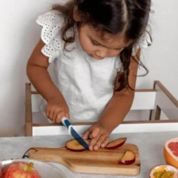 Kiddikutter - Faca de cozinha para autonomia da criança - Azul - Mini-Me - Baby & Kids Store