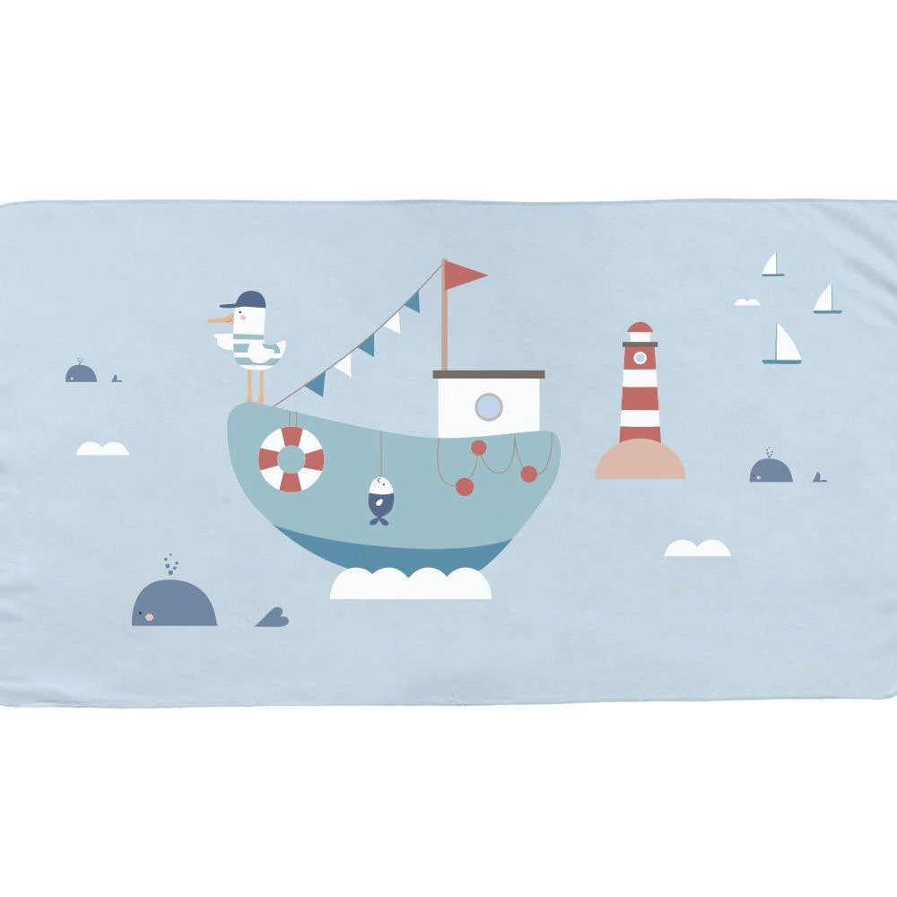 Toalha de Praia Microfibra Monnëka - Fishing Boat - Mini-Me - Baby & Kids Store