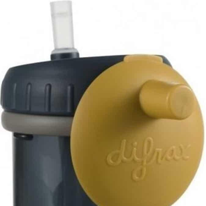 Copo com Palhinha Anti Gotas 250ml - black | DIFRAX - Mini-Me - Baby & Kids Store