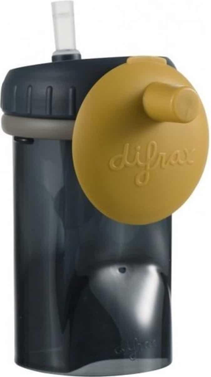 Copo com Palhinha Anti Gotas 250ml - black | DIFRAX - Mini-Me - Baby & Kids Store