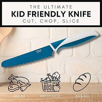 Kiddikutter - Faca de cozinha para autonomia da criança - Azul - Mini-Me - Baby & Kids Store