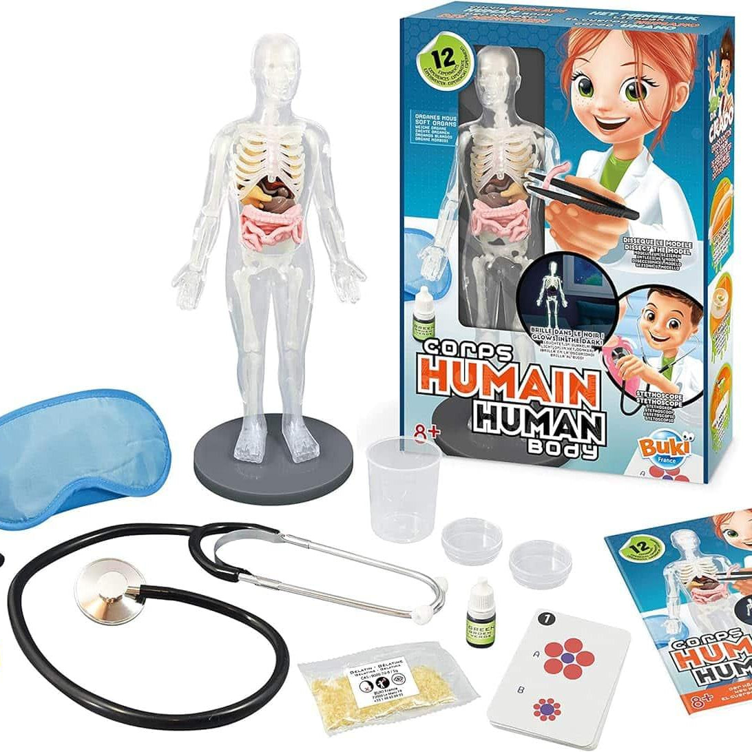 Corpo Humano com Estetoscópio - brilha no escuro | BUKI - Mini-Me - Baby & Kids Store