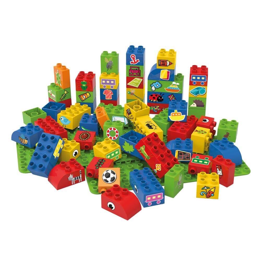 Blocos de Construção ecológicos - 60 peças | Biobuddi - Mini-Me - Baby & Kids Store