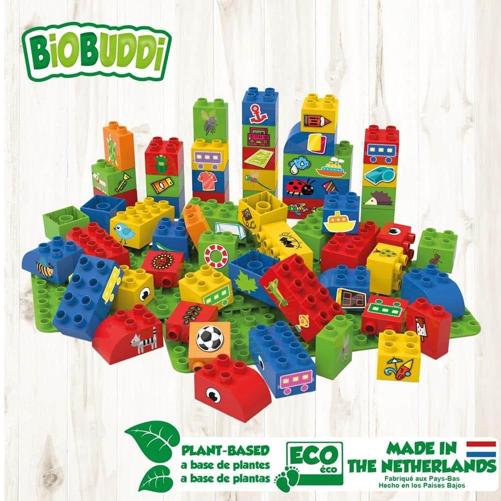 Blocos de Construção ecológicos - 60 peças | Biobuddi - Mini-Me - Baby & Kids Store