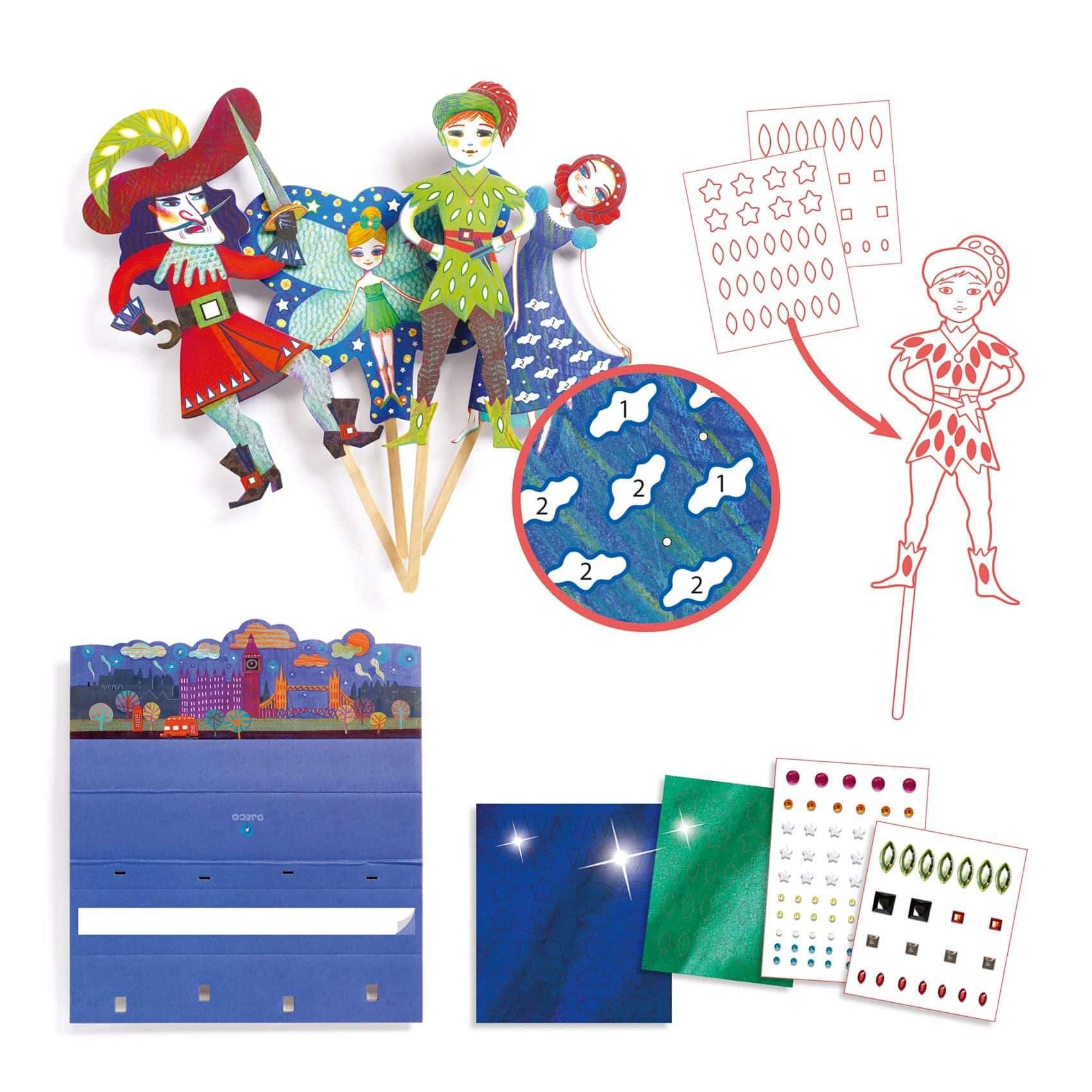 DYI Peter Pan – Fantoches para Decorar | Djeco - Mini-Me - Baby & Kids Store