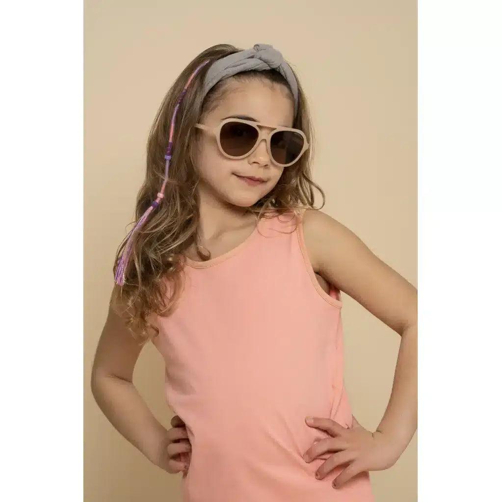 Óculos de sol aviador polarizados 9-14 anos - Coral | Grech & Co - Mini-Me - Baby & Kids Store