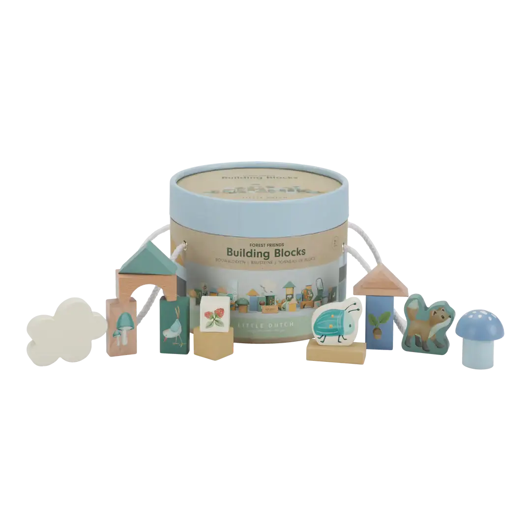 Blocos de construção madeira - Forest Friends | Little Dutch - Mini-Me - Baby & Kids Store