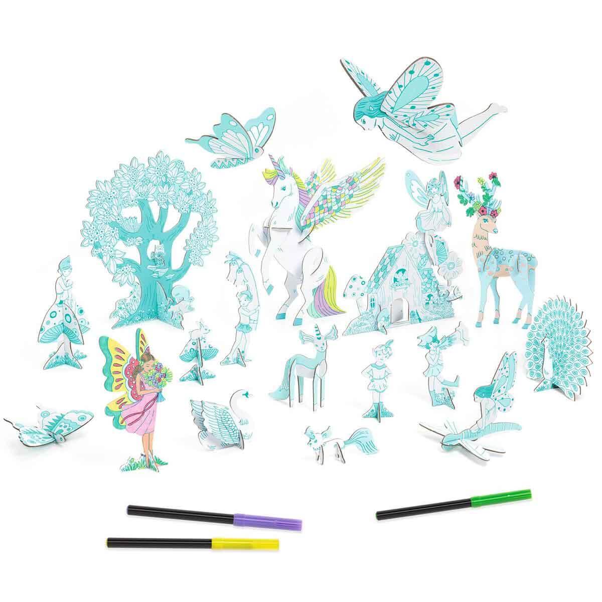 Mundo Encantado – Constrói Figurinhas 3D | Djeco - Mini-Me - Baby & Kids Store