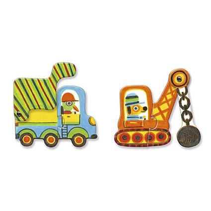 Puzzle duo "Veículos Articulados" 2+ | Djeco - Mini-Me - Baby & Kids Store