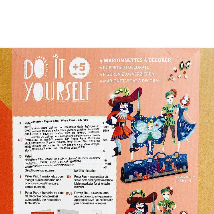 DYI Peter Pan – Fantoches para Decorar | Djeco - Mini-Me - Baby & Kids Store