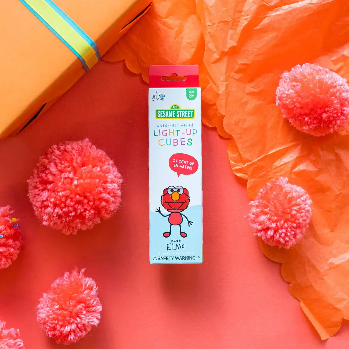 Glo Pals Rua Césamo - Elmo | Cubo Luminoso Vermelho - Mini-Me - Baby & Kids Store