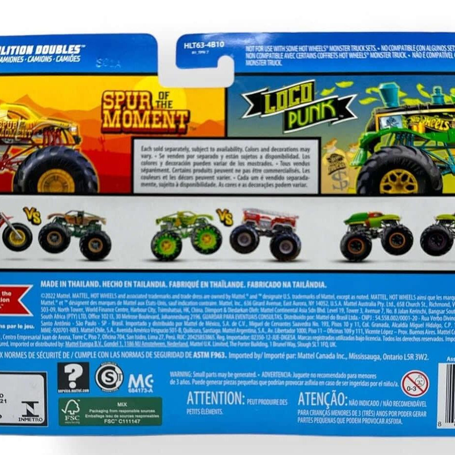 Hot Wheels - Pack 2 Veículos Dupla Demolição Monster Trucks - Mini-Me - Baby & Kids Store