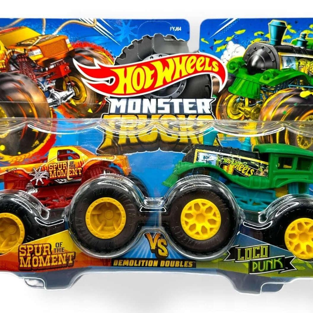 Hot Wheels - Pack 2 Veículos Dupla Demolição Monster Trucks - Mini-Me - Baby & Kids Store