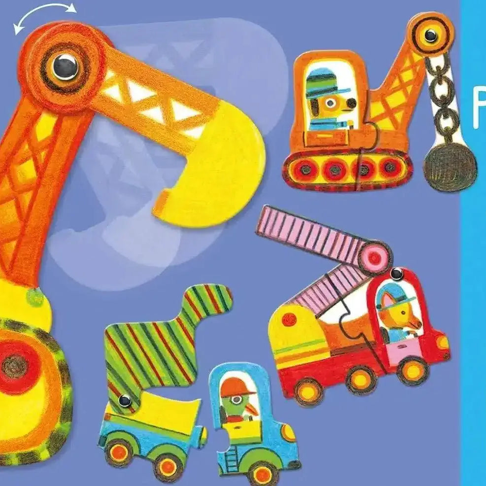 Puzzle duo "Veículos Articulados" 2+ | Djeco - Mini-Me - Baby & Kids Store