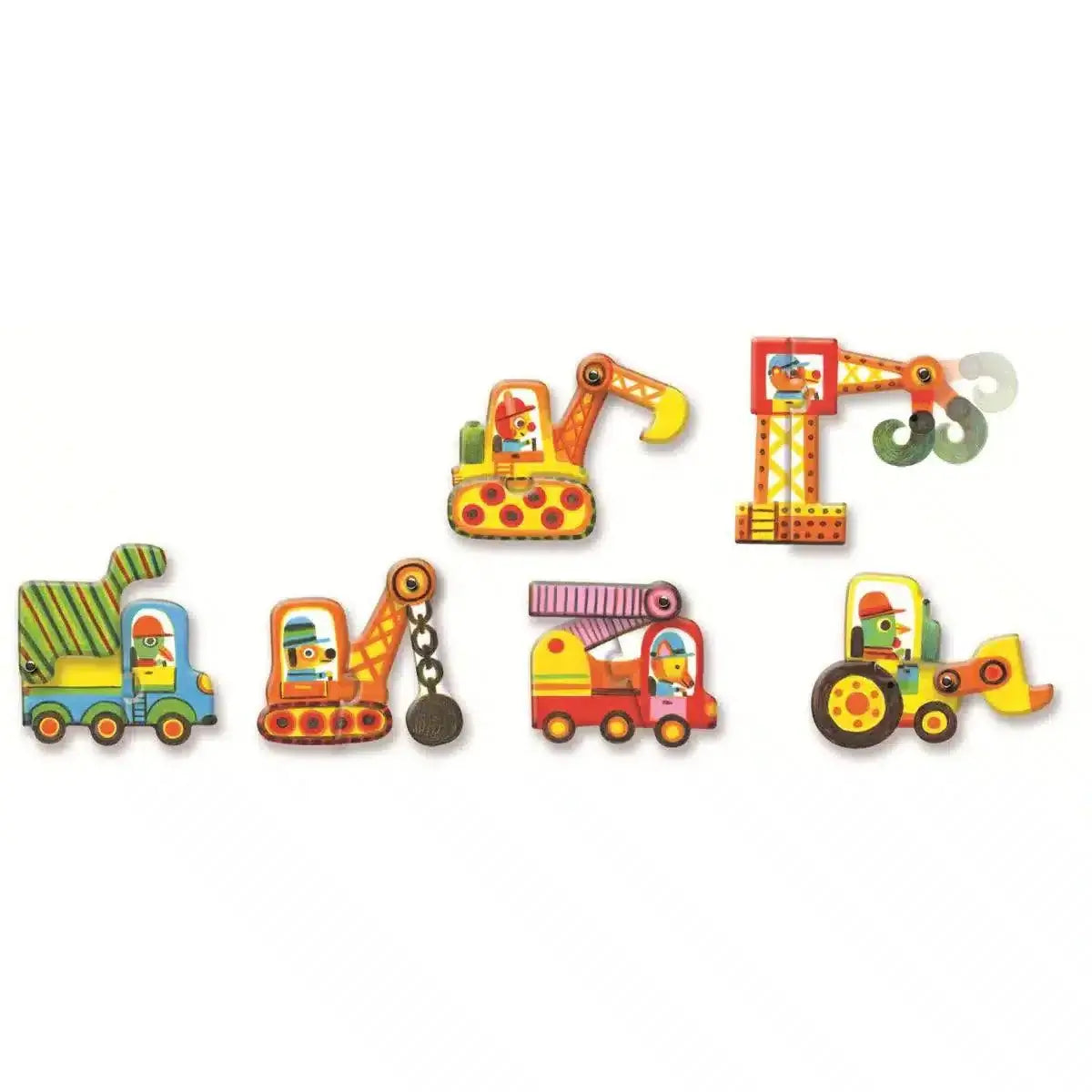 Puzzle duo "Veículos Articulados" 2+ | Djeco - Mini-Me - Baby & Kids Store