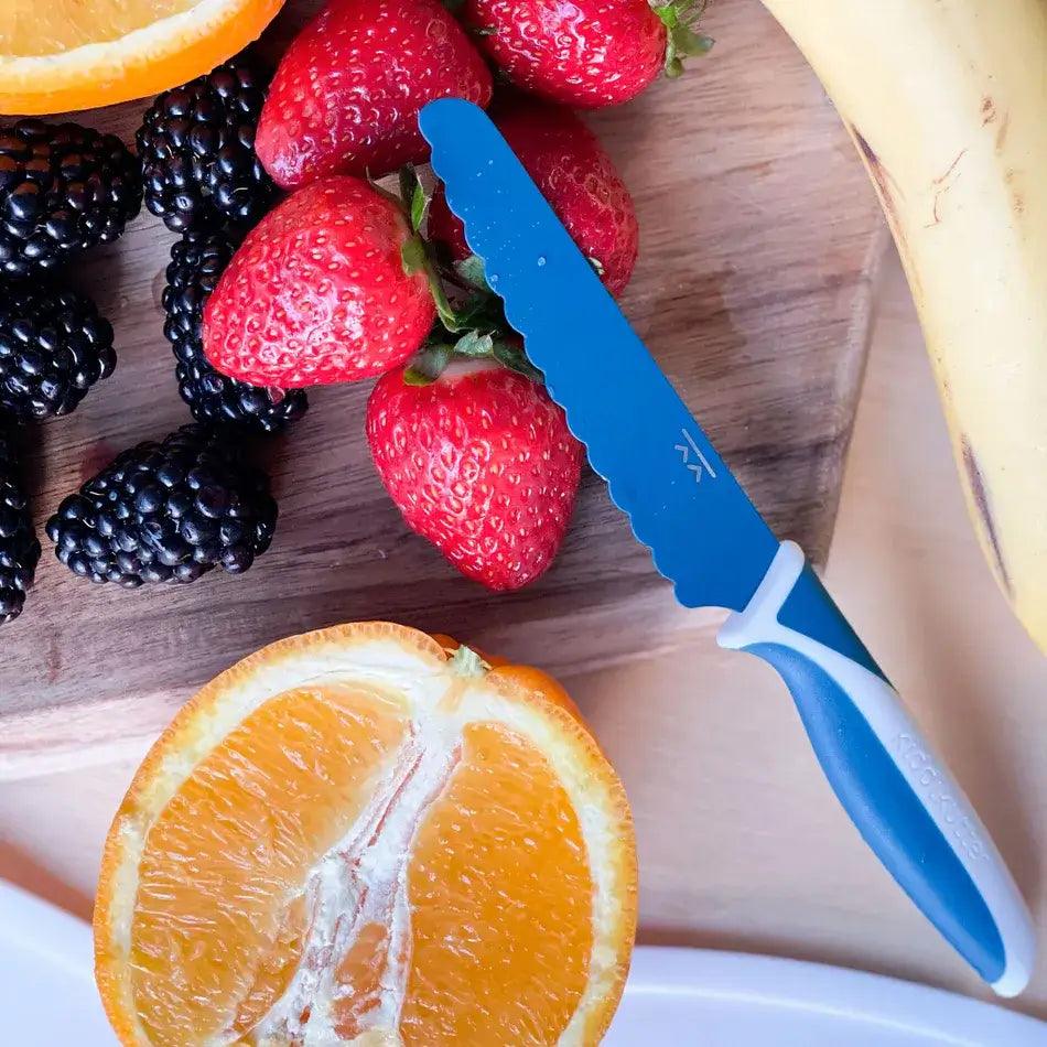 Kiddikutter - Faca de cozinha para autonomia da criança - Azul - Mini-Me - Baby & Kids Store