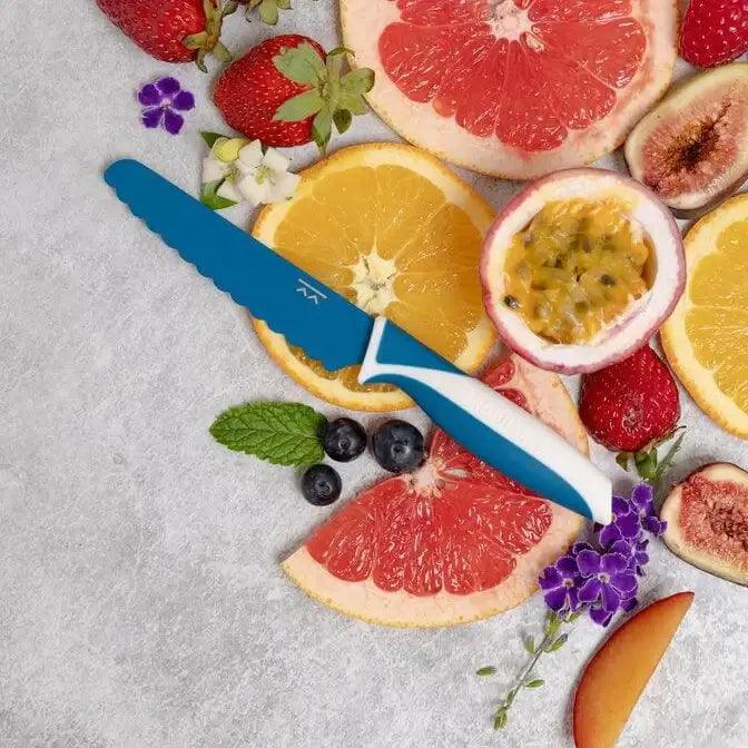 Kiddikutter - Faca de cozinha para autonomia da criança - Azul - Mini-Me - Baby & Kids Store