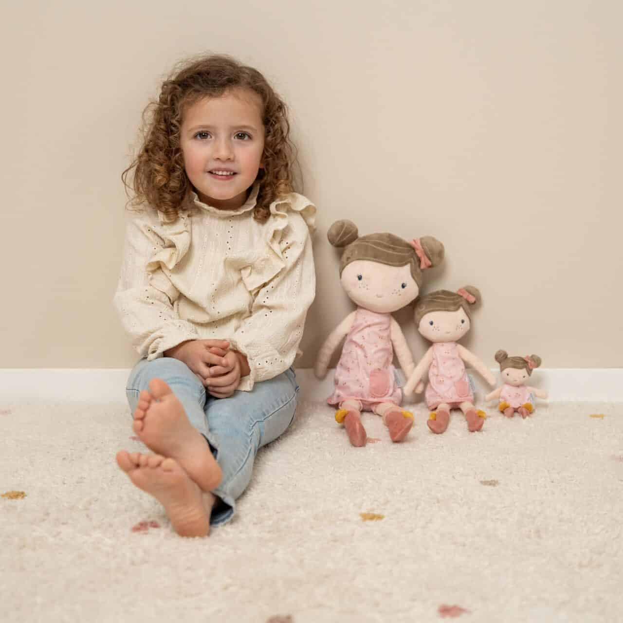 Boneca de pano Rosa 35cm - Little Dutch - Mini-Me - Baby & Kids Store