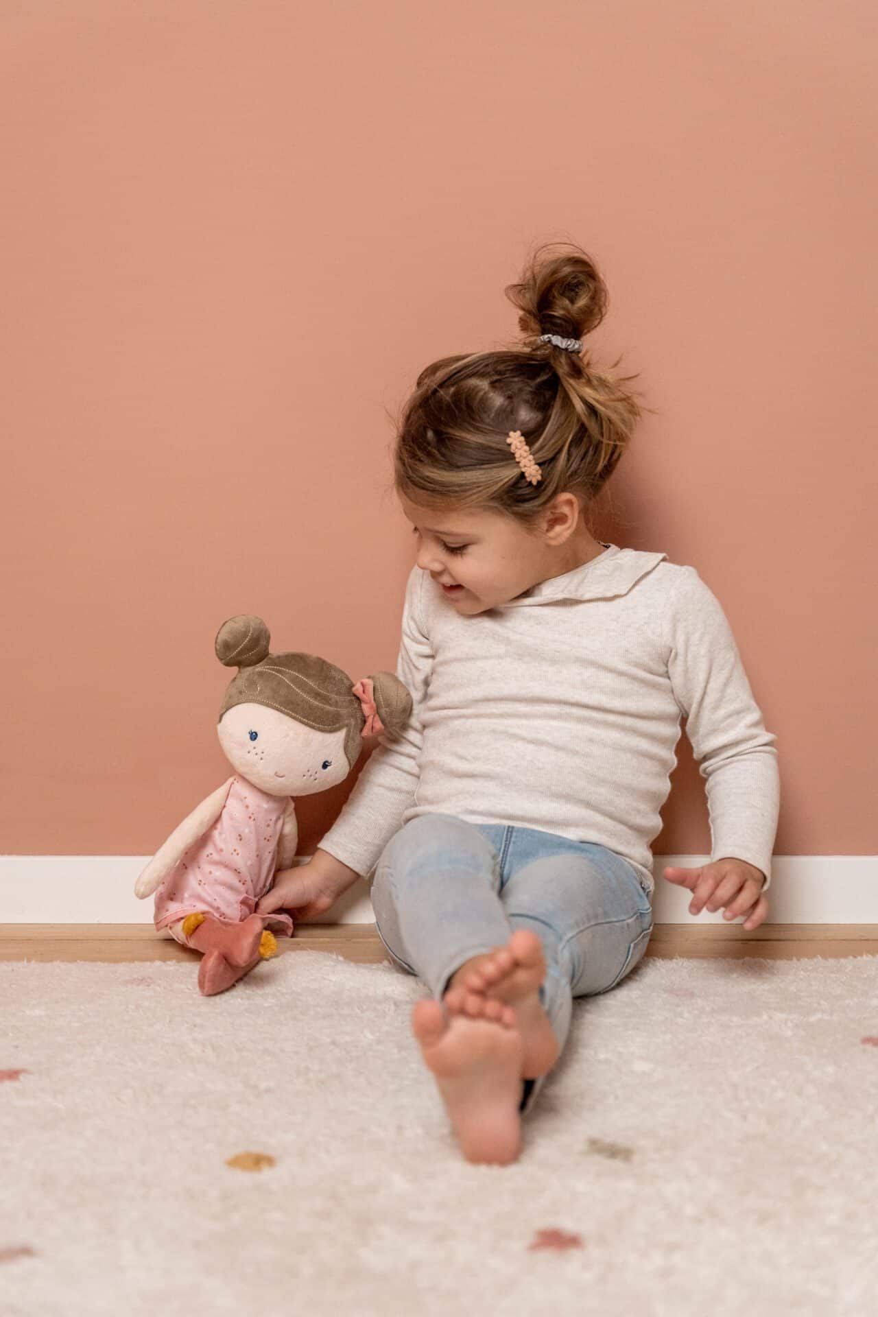 Boneca de pano Rosa - 50cm - Little Pink Flowers | Little Dutch - Mini-Me - Baby & Kids Store